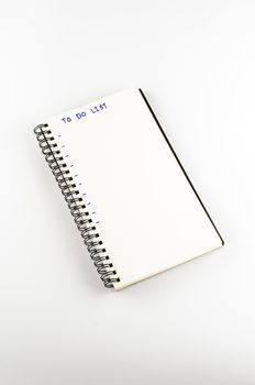 notebook write to do list word on a white back ground