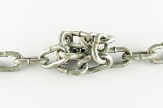 metal chain on a white background