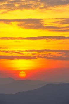 sunrise at Nan province,North of thailand