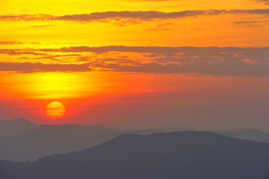 sunrise at Nan province,North of thailand