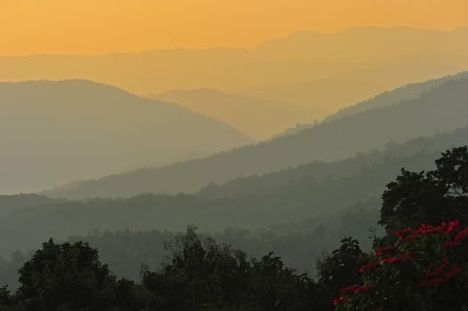 sunrise at Nan province,North of thailand