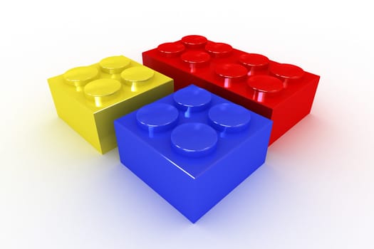 A Colourful 3d Rendered Illustration of Building Blocks
