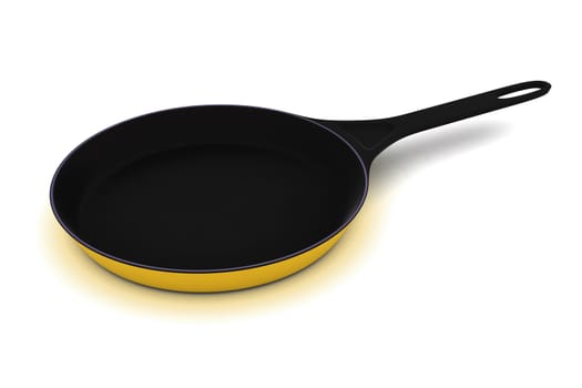 A Colourful 3d Rendered Frying Pan Illustration