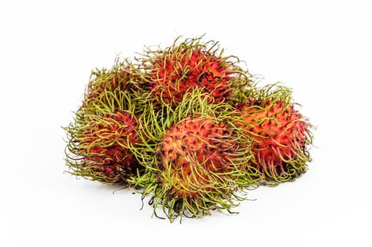 Rambutan is a fruit with sweet isolated on white background