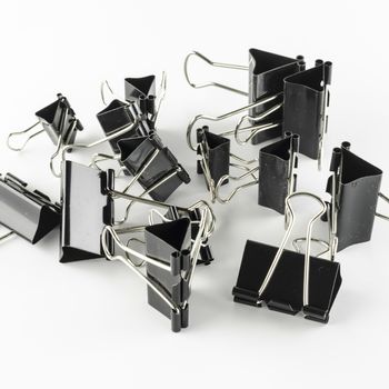 binder clip on a white background