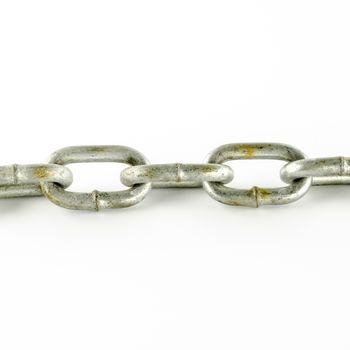 metal chain on a white background