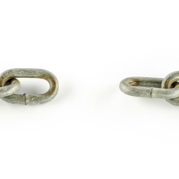 metal chain on a white background