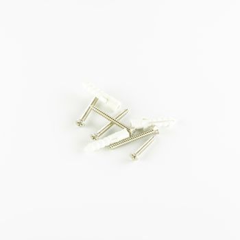 groups of screws on a white background