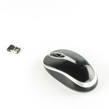 computer wireless mouse on a white background