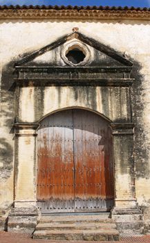 Door of the Cathedral Nuestra Senora de la Asuncion, La Asuncion, Isla Margarita, Venezuela