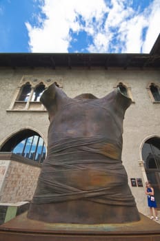 One of the numerous sculptures in the inner park of Castelvecchio, Verona