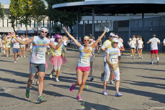 Color Run marathon. Milan, italy