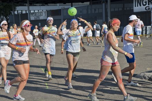 Color Run marathon. Milan, Italy