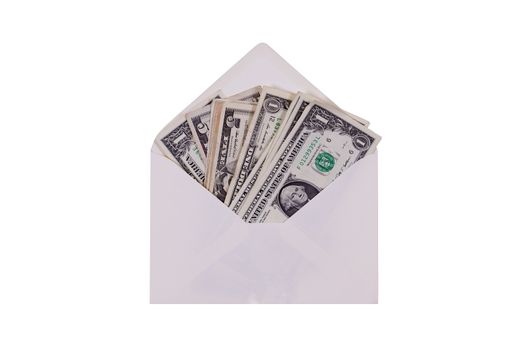 envelope with dollar notes