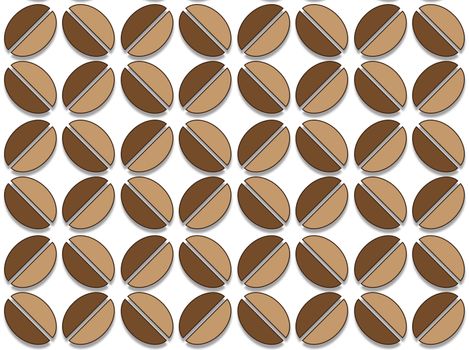 background or fabric brown Stylized coffee pattern