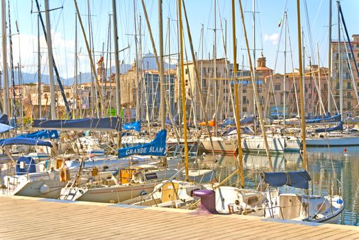 The yacht harbor of Palermo on the Italian island of Sicily