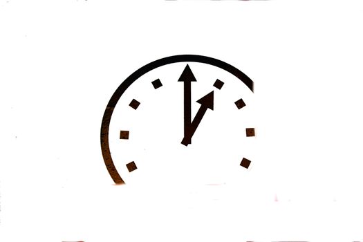 On a white background shows the clock, which means fast and quality work