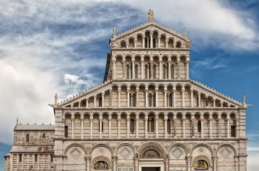 The heart of the Piazza del Duomo is the Duomo, the medieval cathedral of the Archdiocese of Pisa