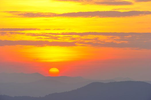 sunrise at Nan province,North of thailand