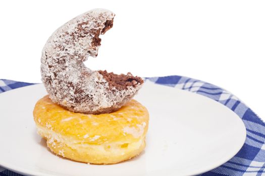 sugary donut on a white background