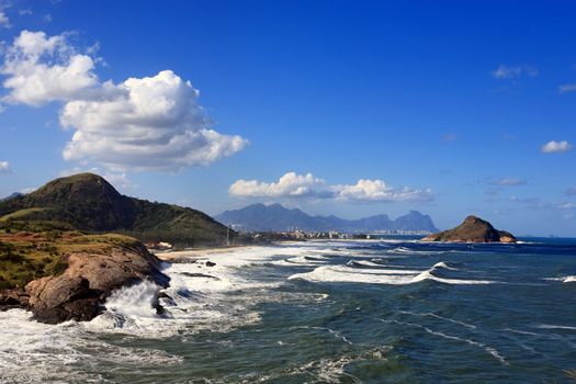 view of prainha beach in rio de janeiro brazil