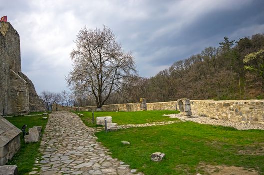 Medieval fortress of Neamt, walls and ruins