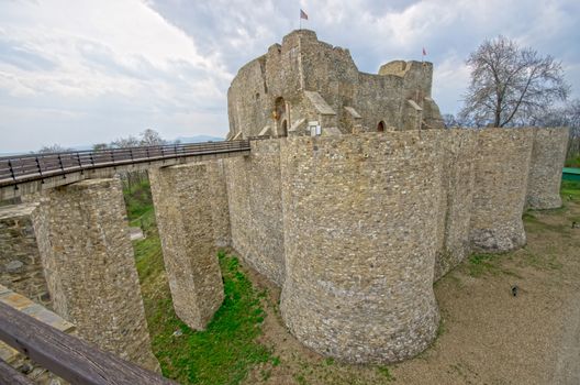 Old fortress of Neamt in Moldavia region, Romania