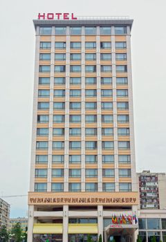 Old hotel building in Iasi, Romania.