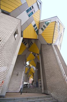 Famous Cubic Houses in Rotterdam, designed by architect Piet Blom