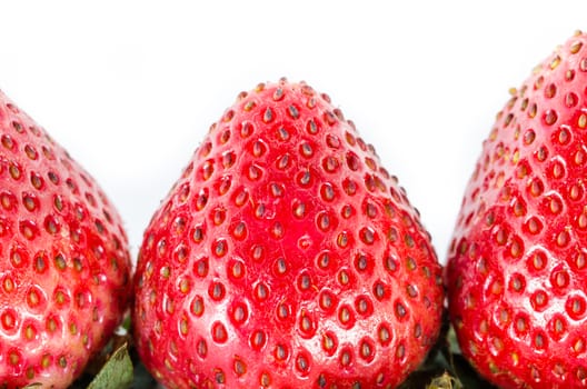 Organic Strawberry fruits nature on the white background