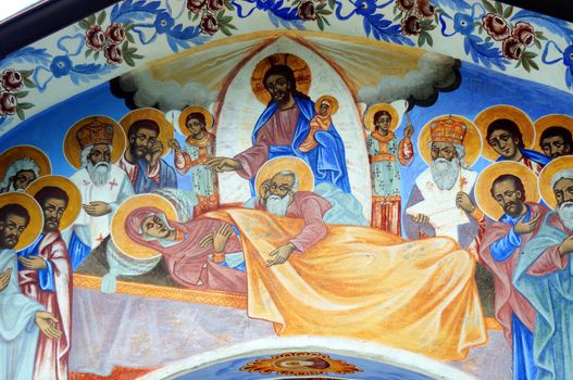 Fresco  in Sokol monastery in Bulgaria ,older over 400 years.The author is unknown. 