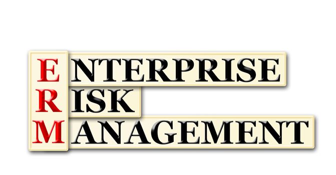 Conceptual ERM Enterprise Risk Management  acronym on white