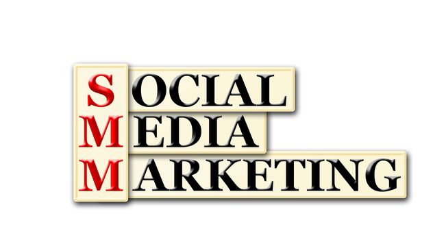 Conceptual SMM Social Media  Marketing  acronym on white