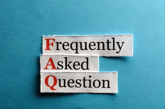frequently asked question (FAQ) concept for website service on paper