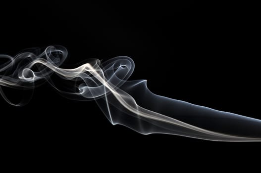 Abstract smoke pattern  isolated on black background