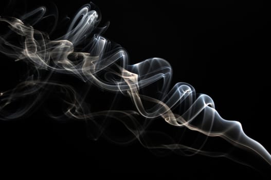 Abstract smoke pattern  isolated on black background