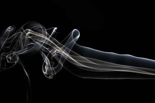 Abstract smoke pattern  isolated on black background