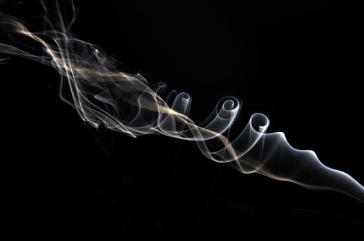 Abstract smoke pattern  isolated on black background