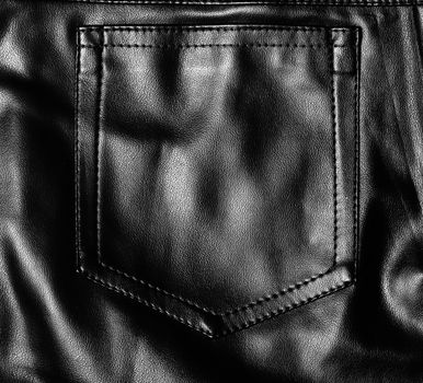  black leather pocket