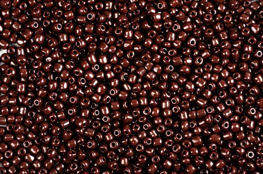 Pile brown balls of bead suitable for Background and texture 