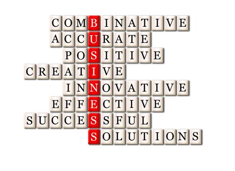 acronym concept of business -combinative,accurate,positive,creative,innovative,effective,cuccessful,solutions