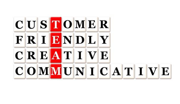 Acronym of Team - customer friendly ,creative,communicative