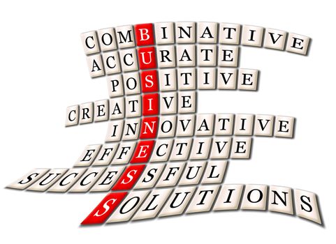 acronym concept of business -combinative,accurate,positive,creative,innovative,effective,cuccessful,solutions