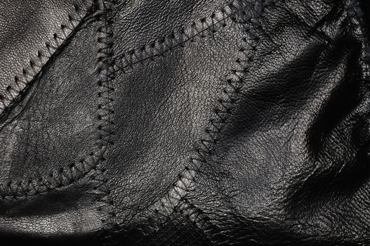 black leather with stitches  background. See my portfolio for more backgrounds
