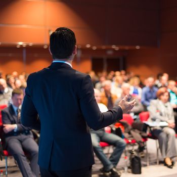 Speaker at Business Conference and Presentation. Audience at the conference hall.