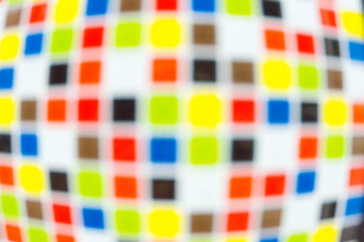 non specific pattern of colorful dots and squares on various color of background