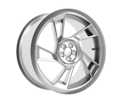 Car alloy rim isolated on white background