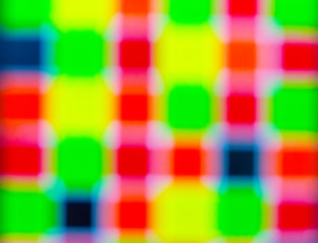 non specific pattern of colorful dots and squares on various color of background