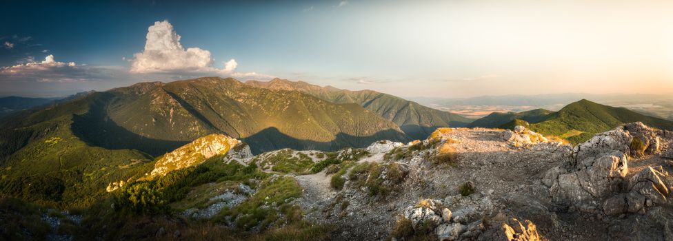 landscape, view from Sivy vrch towards Rohace