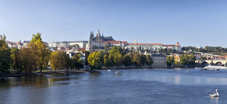The Prague Castle and part of Charles bridge